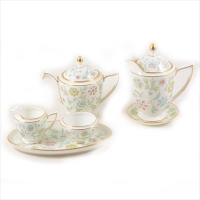 Lot 55 - Minton bone china tea for two set, Vanessa pattern.