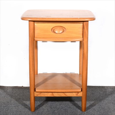 Lot 254 - An elm and beech side table, by Ercol.