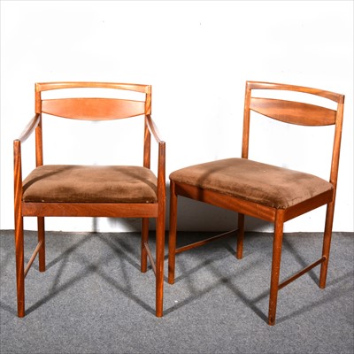 Lot 202 - Five mid-century teak dining chairs
