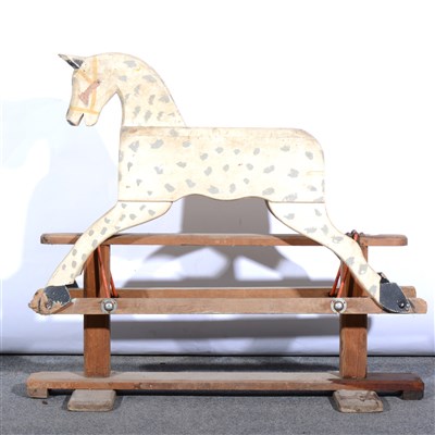 Lot 504 - A painted rocking horse, ...