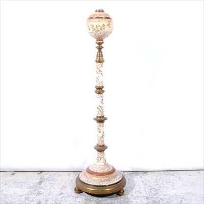 Lot 399 - A Victorian earthenware and lacquered brass standard lamp base