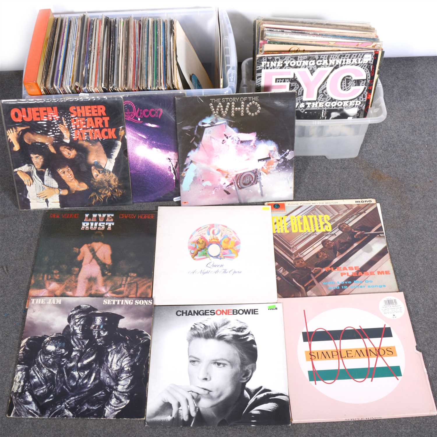 Lot 687 - Vinyl LP and 12" single records; a good collection in two boxes.