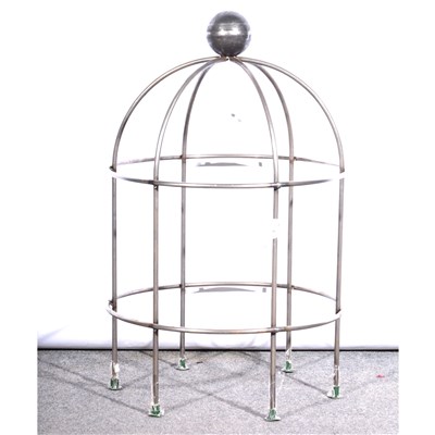 Lot 416 - A circular metal frame, with a ball finial, height 78cm.