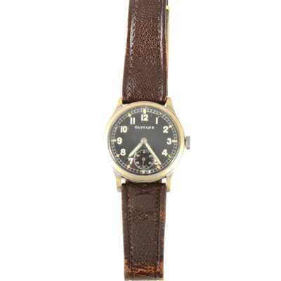 Lot 201 - Glycine - a gentleman's military issue stainless steel wrist watch