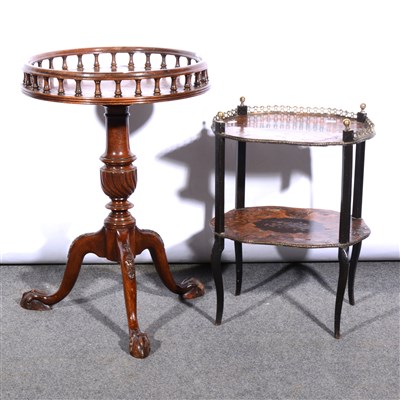 Lot 597 - A reproduction mahogany finish wine table, ...