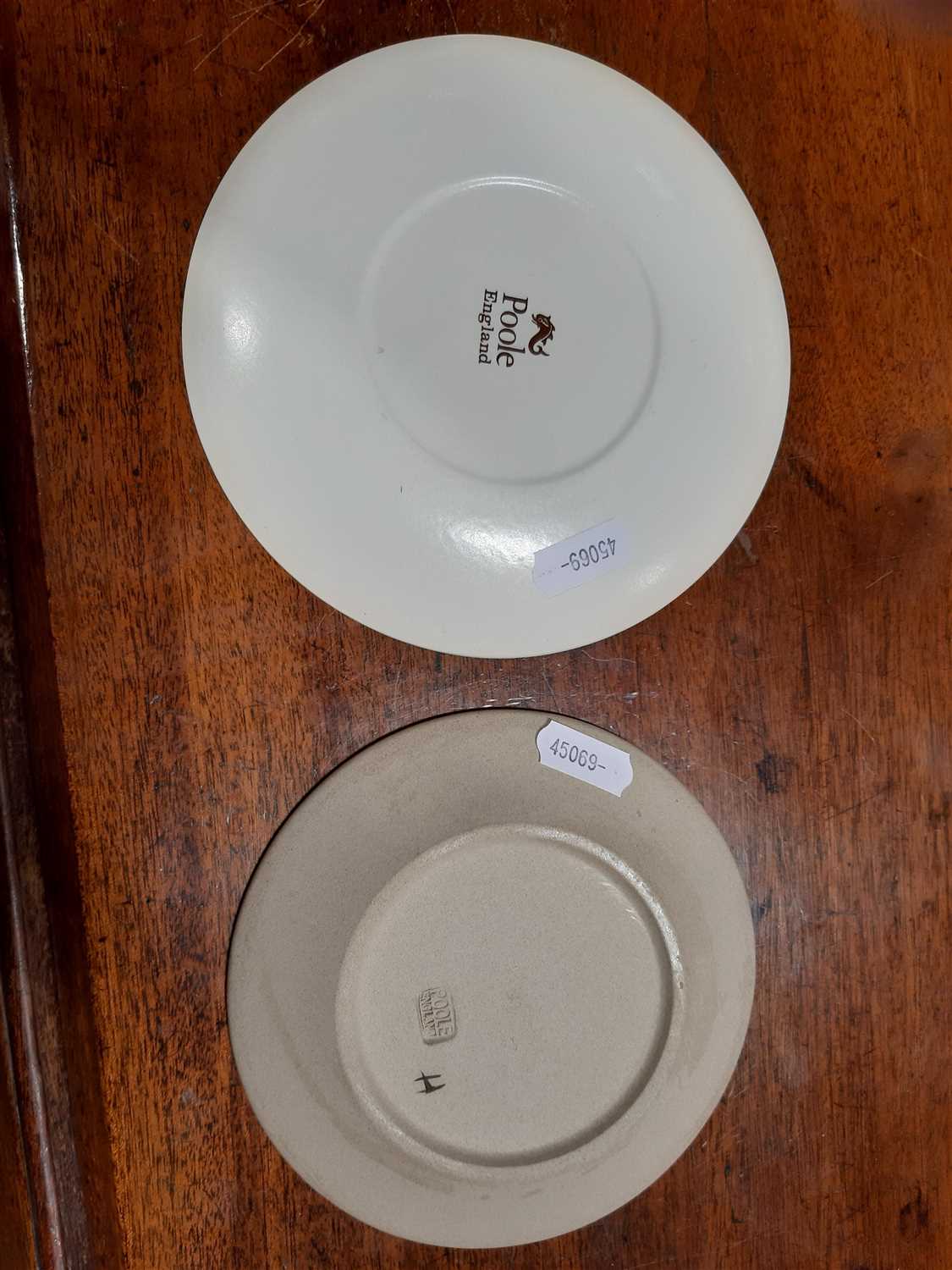 Lot 75 Poole Pottery tea set, hors d'oeuvres dish,