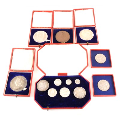 Lot 188A - 1902 Specimen Coins box containing six silver coins Crown to 4d - five coins missing