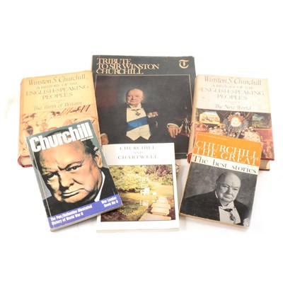 Lot 213 - Churchill books and ephemera, including History of the English Speaking Peoples, etc