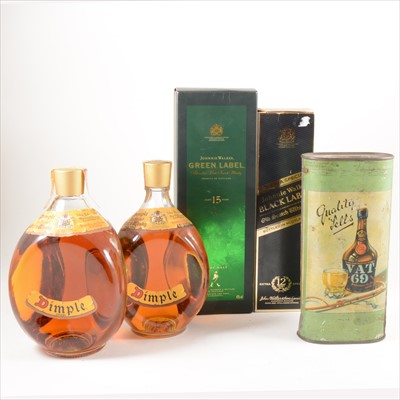 Lot 596 - Two bottles of Haig Dimple Scotch Whiskey