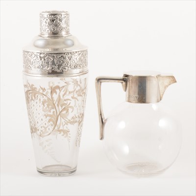 Lot 631 - An American silver-mounted cocktail shaker, Brand-Chatillon Co