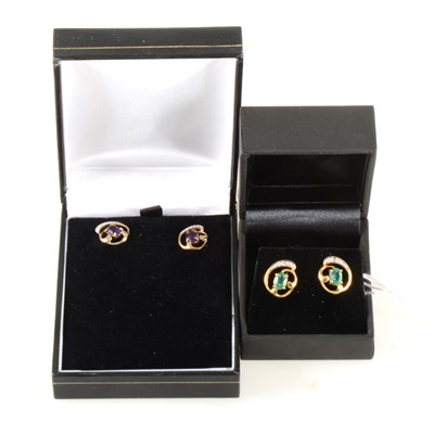Lot 288 - Two pairs of earrings.