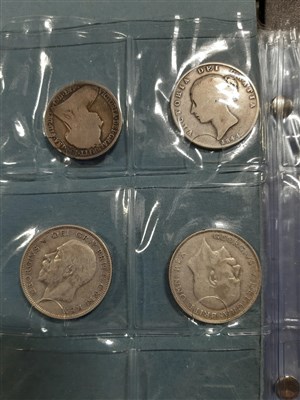 Lot 98 - A collection of George III and later silver and half silver coins.