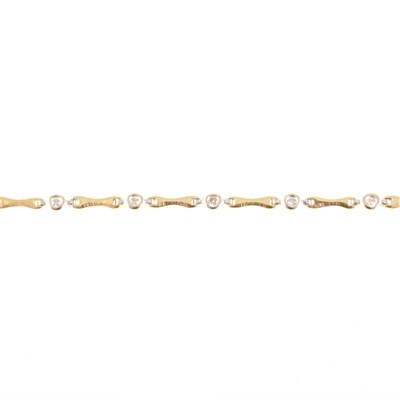 Lot 172 - A diamond line bracelet.