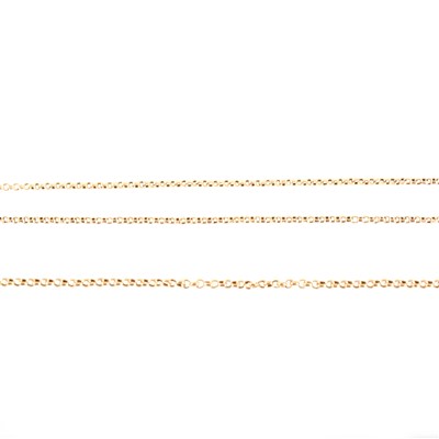 Lot 190 - Two gold coloured chains.