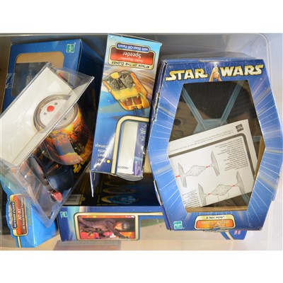 Lot 213 - Star Wars toys; a large selection of model vehicles, figures and ships