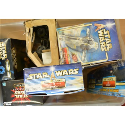 Lot 213 - Star Wars toys; a large selection of model vehicles, figures and ships