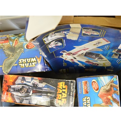 Lot 213 - Star Wars toys; a large selection of model vehicles, figures and ships