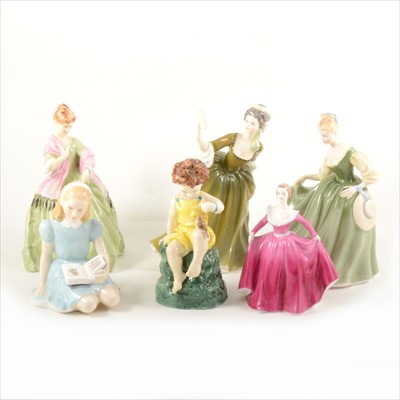 Lot 8 - Royal Worcester and Royal Doulton figures.