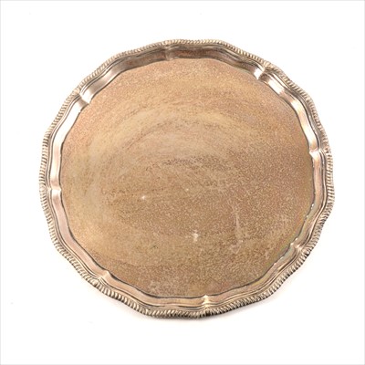 Lot 401 - A circular silver wine tray, Adie Brothers, Birmingham 1962, ...