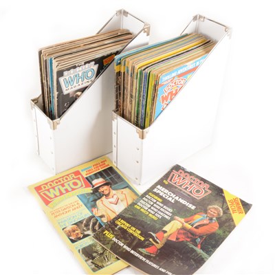 Lot 190 - Dr Who magazines; twelve folders and two boxes dating from the 1980s to modern issues.