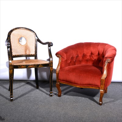 Lot 534 - A late Victorian tub chair, ...