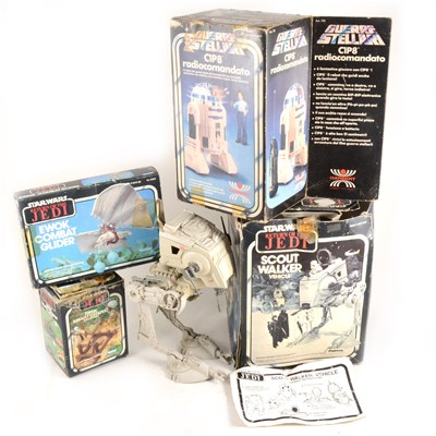 Lot 203 - Three original Star Wars toys, including Scout Walker, all boxed.