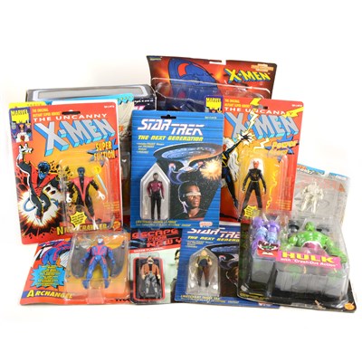 Lot 163 - Twenty Star-trek and Marvel  and other action figures