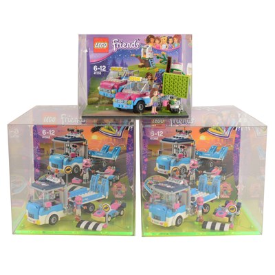 Lot 180 - Four Lego shop display stands; including Star Wars and Friends.