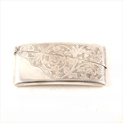 Lot 254 - A silver visiting card case, ...