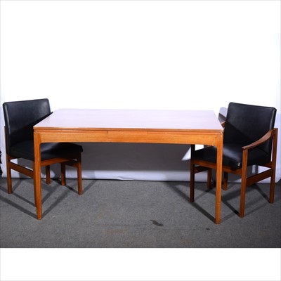 Lot 198 - A Danish teak extending table with four chairs, circa 1965