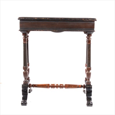 Lot 331 - A Victorian ebonised work table