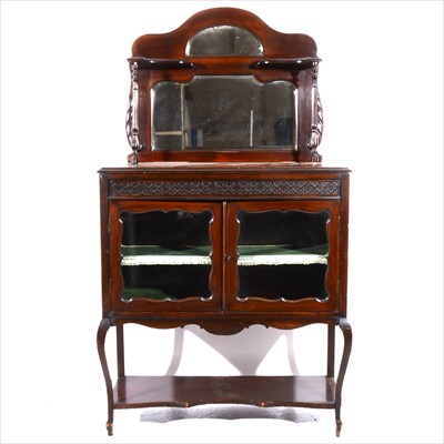 Lot 317 - A late Victorian stained wood mirror back chiffonier