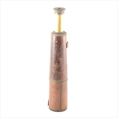 Lot 210 - A World War One R & J Beck three draw brass telescope with broad arrow and dated 1917, Reference SIG  (MKIV) also G.S.