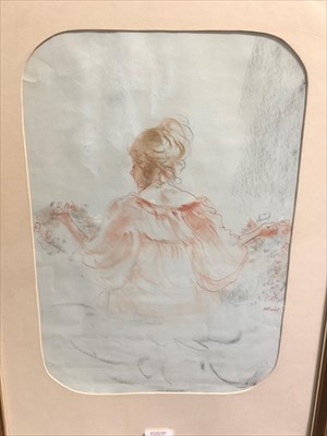 Lot 437 - Henry Bird, Young lady in Victorian dress, ...