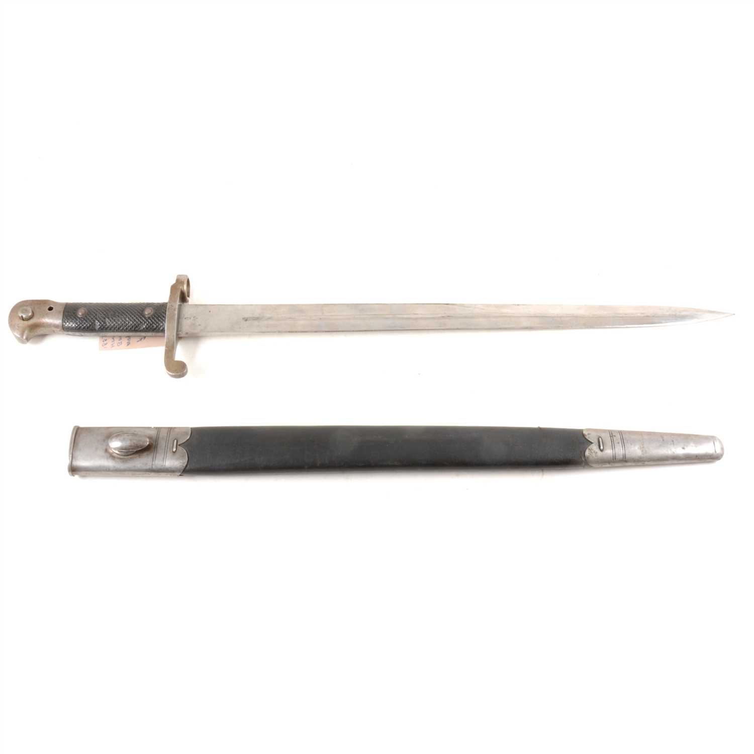 Lot 225 - Martini Henry 1887 Pattern Bayonet, with scabbard.