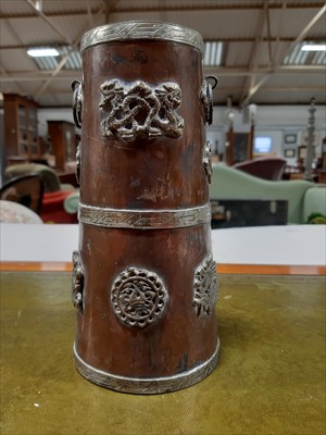 Lot 81 - Chinese bowl, tea bowl and brush pot.