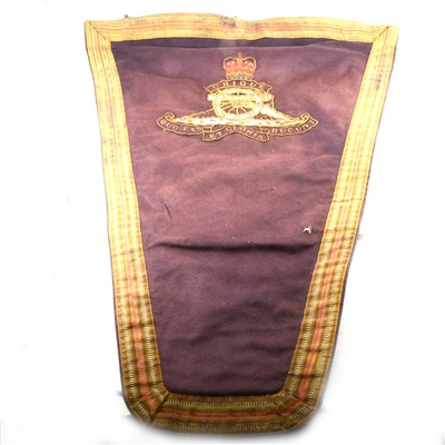 Lot 251 - Royal Artillery cloth and bullion pennant