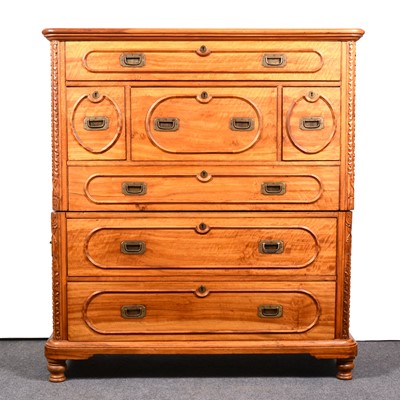 Lot 470 - A Chinese camphor wood campaign chest