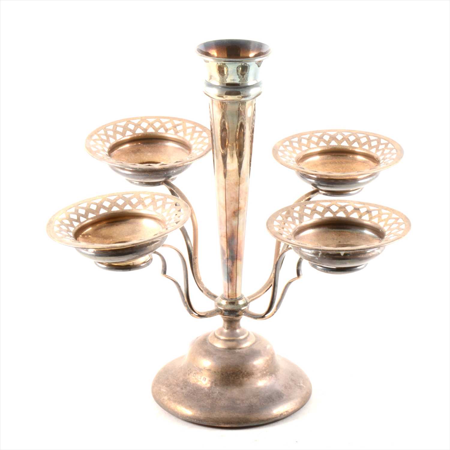 Lot 257 - An Edwardian silver epergne, Martin Hall & Co., ...