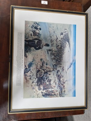 Lot 445 - A collection of Military prints, including a signed print, A Time for Heroes, etc.