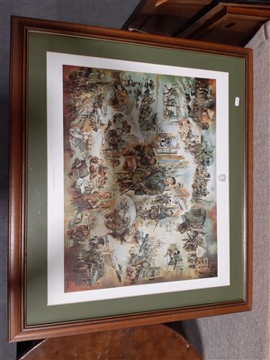 Lot 445 - A collection of Military prints, including a signed print, A Time for Heroes, etc.