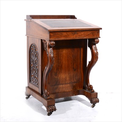 Lot 347 - A Victorian rosewood Davenport