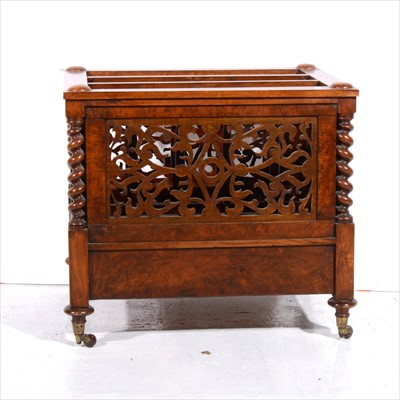 Lot 355 - A Victorian walnut Canterbury, adapted