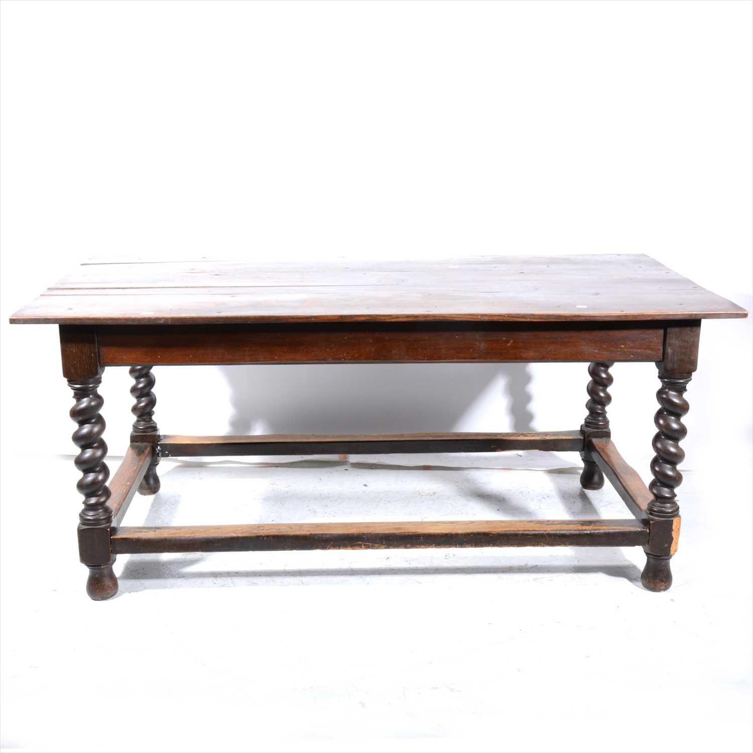 Lot 498 - Joined oak table