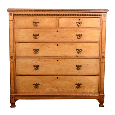 Lot 501 - A Gothic Revival ash chest of drawers