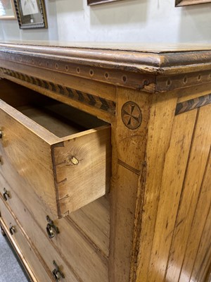 Lot 501 - A Gothic Revival ash chest of drawers
