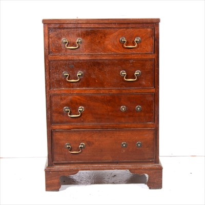 Lot 405 - A small mahogany chest of drawers, adapted