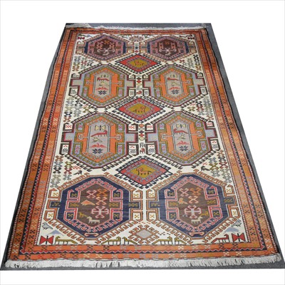 Lot 529 - A Persian pattern carpet,, adapted for a wall hanging