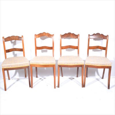 Lot 327 - A set of four Dutch mahogany and beechwood dining chairs