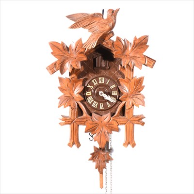 Lot 184 - Beech cased cuckoo clock